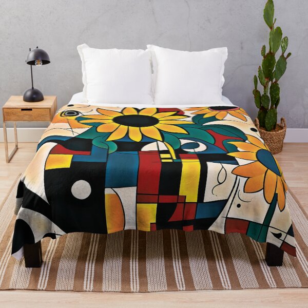 Item preview, Miro Inspired Abstract Sunflower Surrealist Avant Garde Art designed and sold by Sizani.