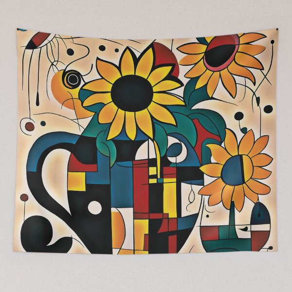 Item preview, Miro Inspired Abstract Sunflower Surrealist Avant Garde Art  designed and sold by Sizani.