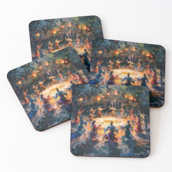 Item preview, Festive Spirits Dance Under Lantern Light designed and sold by palmyst.