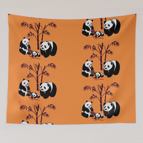 Item preview, Panda family orange designed and sold by thupho.