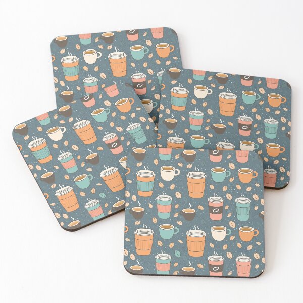 Item preview, Coffee and coffee cup repeatitive design designed and sold by Artkitokri.