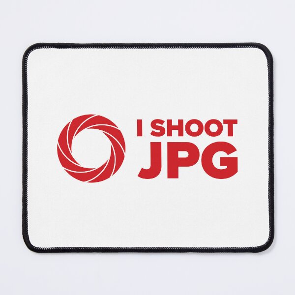 Item preview, I Shoot JPG V3 (Red Text on White) designed and sold by STUDIO-72.