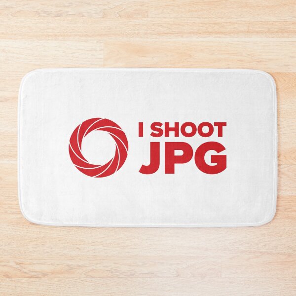 Item preview, I Shoot JPG V3 (Red Text on White) designed and sold by STUDIO-72.