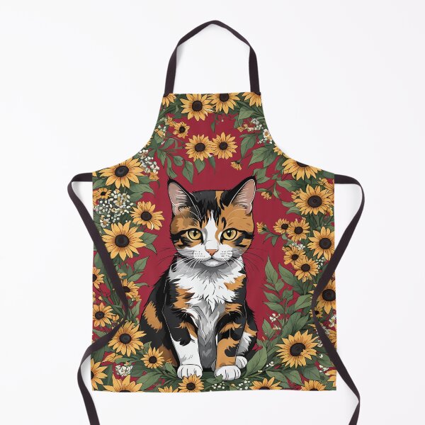 Item preview, Maryland Calico Cat And Black Eyed Susan Flowers 3 designed and sold by taiche.