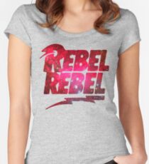 REBEL REBEL - DAVID BOWIE Women's Fitted Scoop T-Shirt