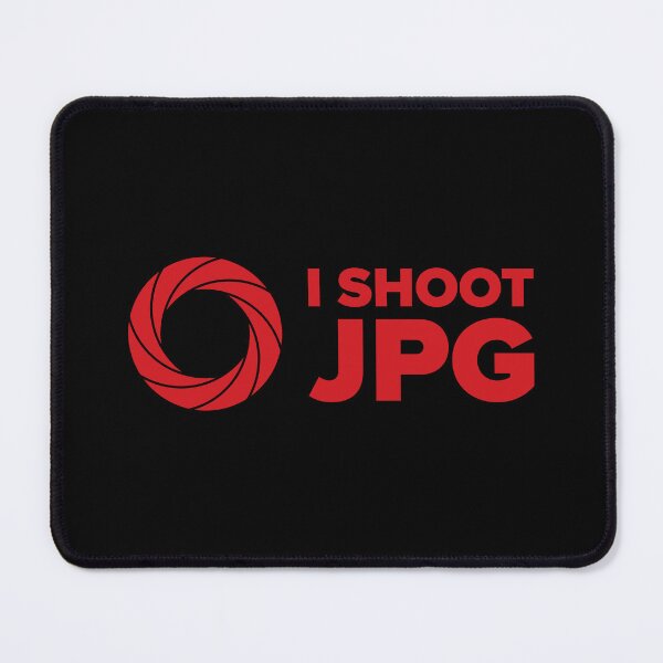 Item preview, I Shoot JPG V3 (Red Text on Black) designed and sold by STUDIO-72.