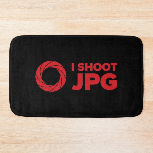 Item preview, I Shoot JPG V3 (Red Text on Black) designed and sold by STUDIO-72.