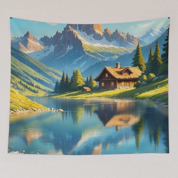 Item preview, Sun casts its golden rays over the Alps designed and sold by arjad3n.