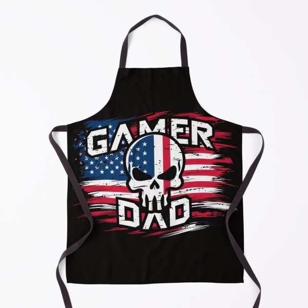 Item preview, Gamer Dad Patriotic Skull T-Shirt - American Flag Gaming Tee designed and sold by HOMEDESIGNPRINT.