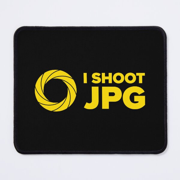 Item preview, I Shoot JPG V3 (Yellow Text on Black) designed and sold by STUDIO-72.