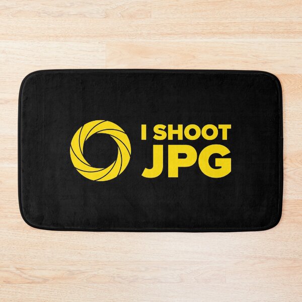 Item preview, I Shoot JPG V3 (Yellow Text on Black) designed and sold by STUDIO-72.