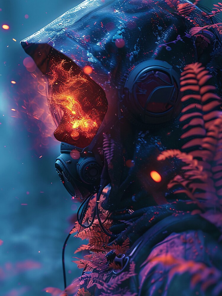 Aperçu 5 sur 5. Coque iPhone avec l'œuvre Cosmic Diver in Bloom créée et vendue par ArmorShell.