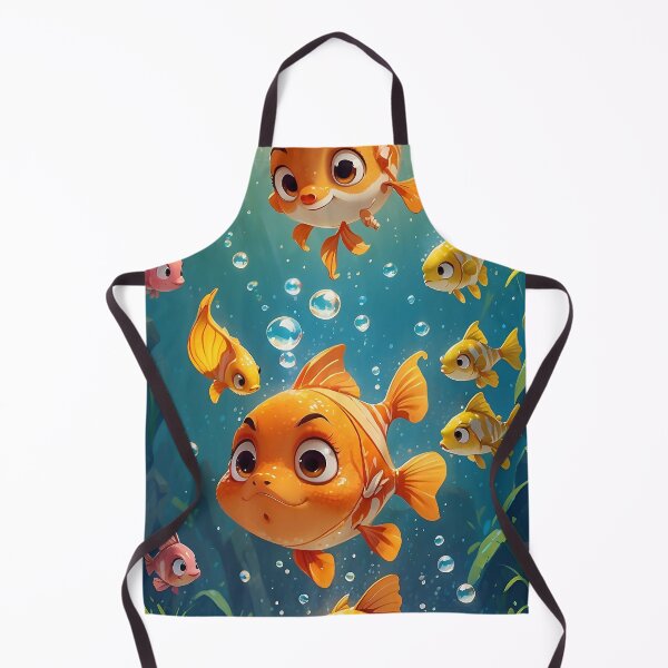 Item preview, The real goldfish are curiously nibbling at the crackers, creating a playful interaction designed and sold by arjad3n.
