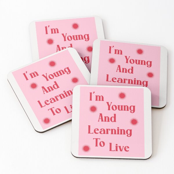Item preview, Young and Learning to Live Pink Poster designed and sold by danielalorenzo.