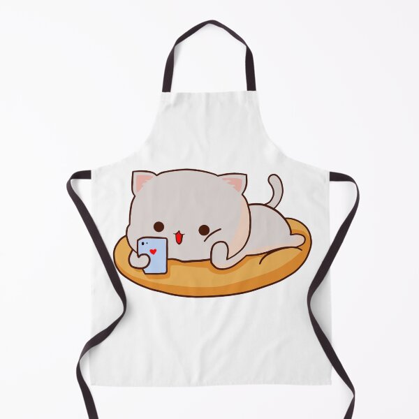 Item preview, Cute Milk and Mochi Peach cat love chat designed and sold by ThePurplePrints.