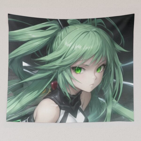 Item preview, Beautiful green eyed anime woman designed and sold by AdultAnime.