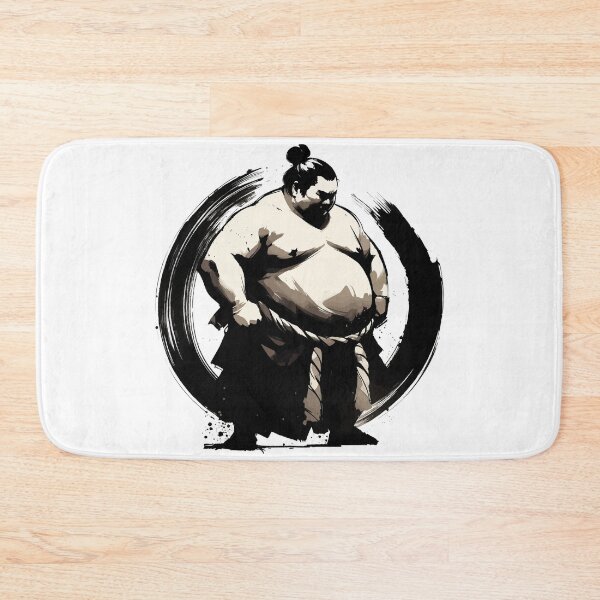 Item preview, Sumie Enso Circle Japanese Brushstroke Sumo Wrestler designed and sold by TomFrontierArt.