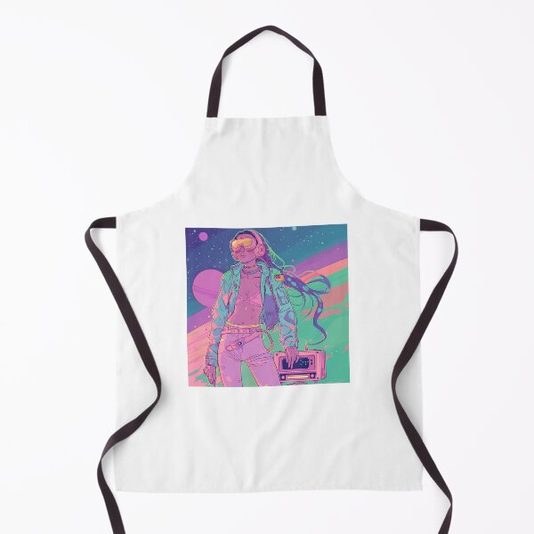 Item preview, Space Vaporwave Cyber Radio Girl designed and sold by RozziLofi.