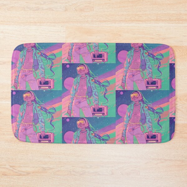 Item preview, Space Vaporwave Cyber Radio Girl designed and sold by RozziLofi.