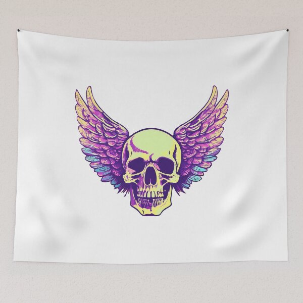 Item preview, Skull with wings designed and sold by hhh-art.