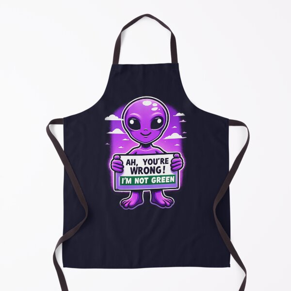 Item preview, Purple Alien - Ah, you're wrong! I'm not green. designed and sold by Creative Universe ©.