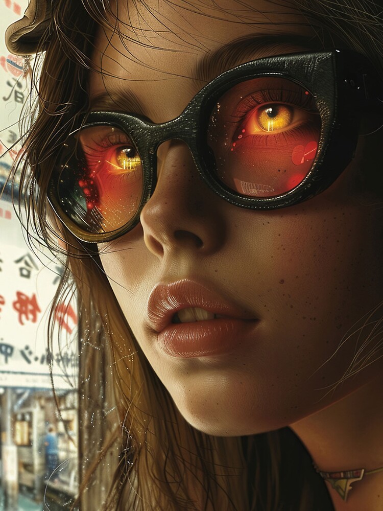 Aperçu 5 sur 5. Coque iPhone avec l'œuvre City Reflections in Her Eyes créée et vendue par ArmorShell.