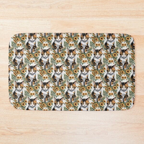 Item preview, Calico Cat And Black Eyed Susan Flowers Pattern 3 designed and sold by taiche.