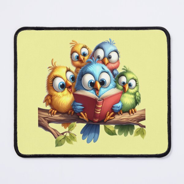 Item preview, A bunch of funny birds reading a book designed and sold by LoneAngel.