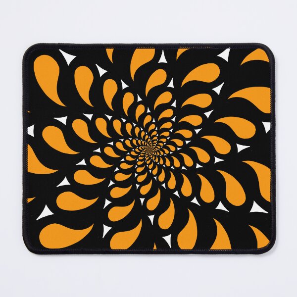 Item preview, Abstract pattern in orange and black, spiral form. designed and sold by marina63.