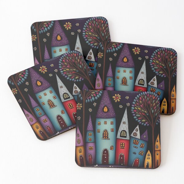 Item preview, Colorful whimsical village 8 designed and sold by NahedAH.