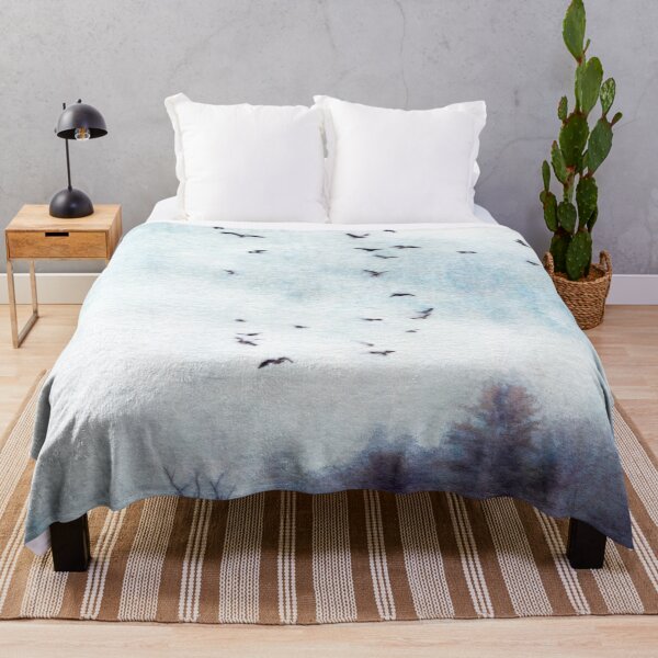 Item preview, Foggy forest watercolor art designed and sold by FleurDesign.