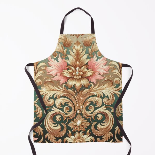 Item preview, Pink, Gold & Matte Green Damask designed and sold by DesignsByPrnces.