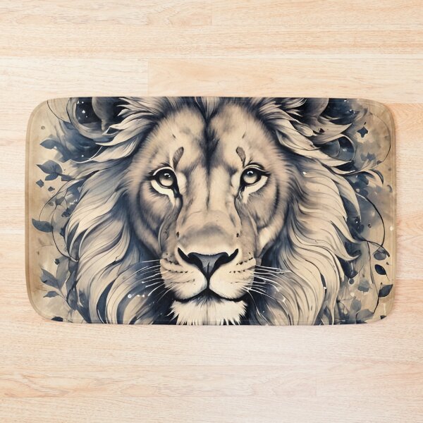 Item preview, Majestic Lion: Ink Illustration on Parchment designed and sold by ByteyCreatives.