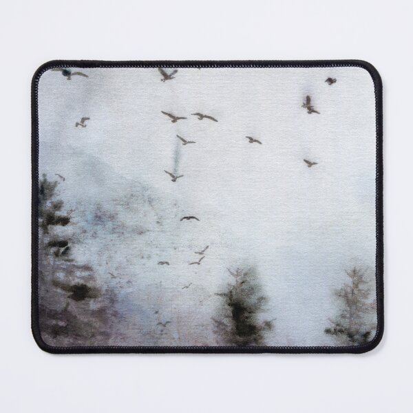Item preview, Foggy mysterious forest watercolor art designed and sold by FleurDesign.