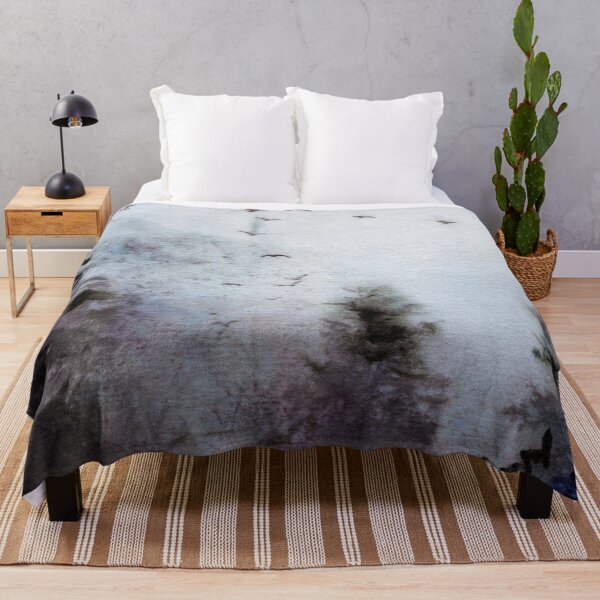 Item preview, Foggy mysterious forest watercolor art designed and sold by FleurDesign.
