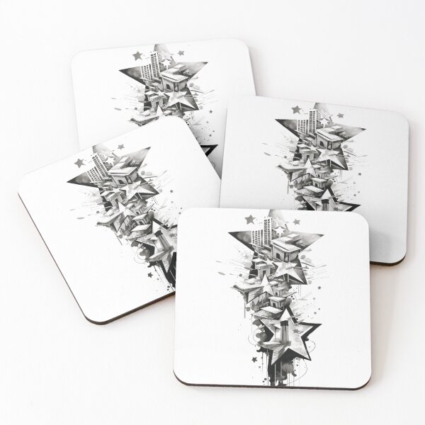 Item preview, Greyscale City Stars Design 1 of 5 designed and sold by Jenson Major.