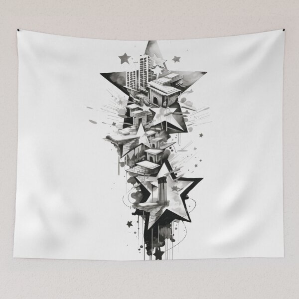 Item preview, Greyscale City Stars Design 1 of 5 designed and sold by Jenson Major.