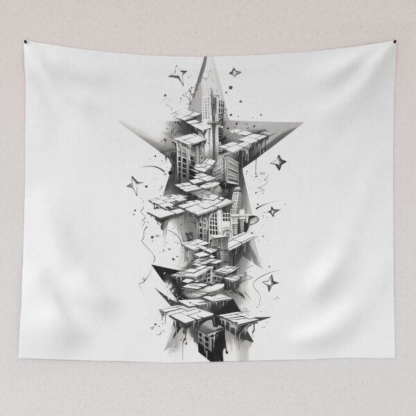 Item preview, Greyscale City Stars Design 2 of 5 designed and sold by Jenson Major.