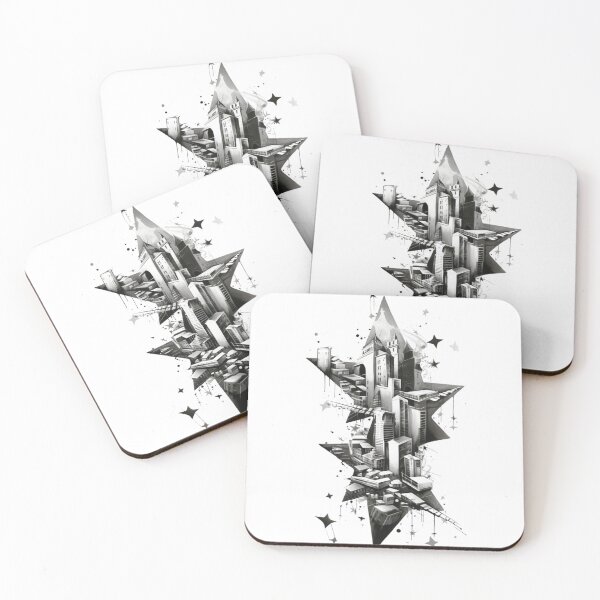 Item preview, Greyscale City Stars Design 3 of 5 designed and sold by Jenson Major.