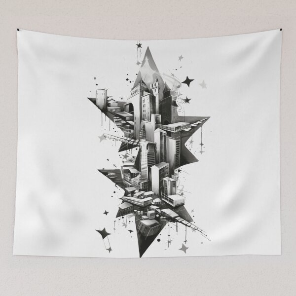 Item preview, Greyscale City Stars Design 3 of 5 designed and sold by Jenson Major.