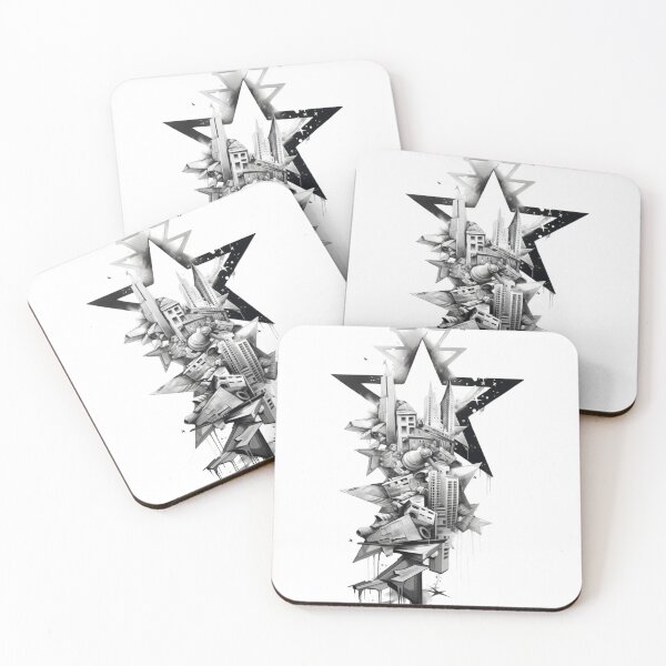 Item preview, Greyscale City Stars Design 4 of 5 designed and sold by Jenson Major.