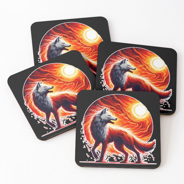 Item preview, Lava Fire Wolf, Ai Generated Art  designed and sold by ACC .