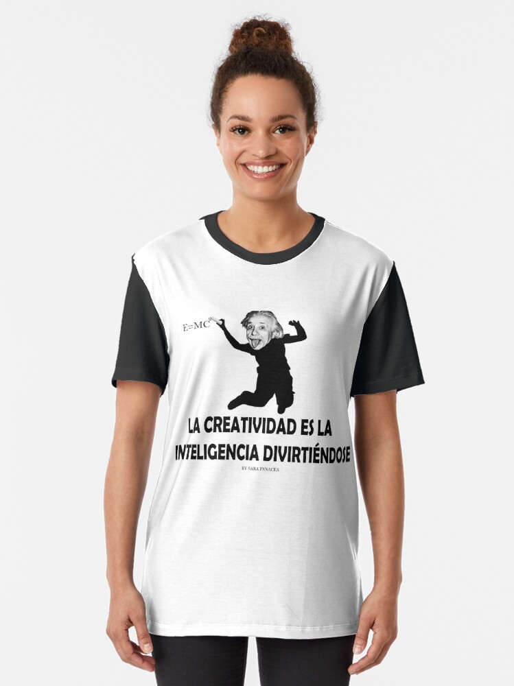 Vista alternativa de Camiseta gráfica EINSTEIN: LA CREATIVIDAD ES LA INTELIGENCIA DIVIRTIENDOSE