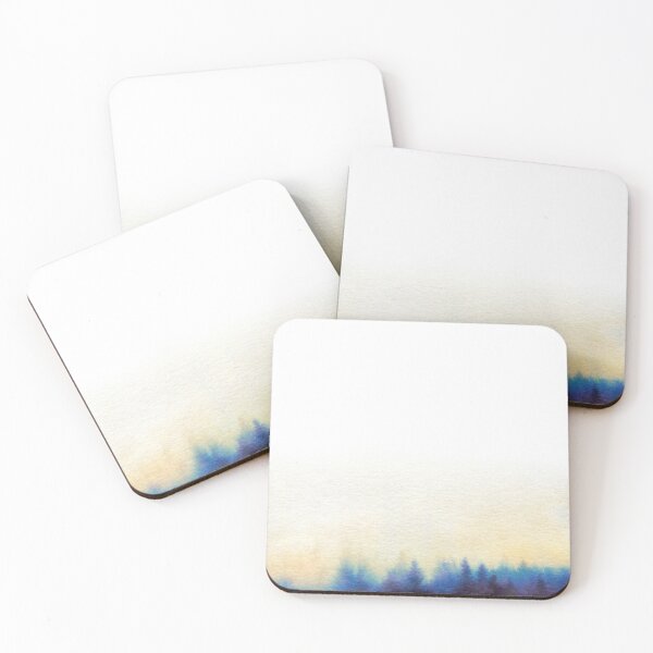 Item preview, Woodland horizon watercolor artwork designed and sold by FleurDesign.