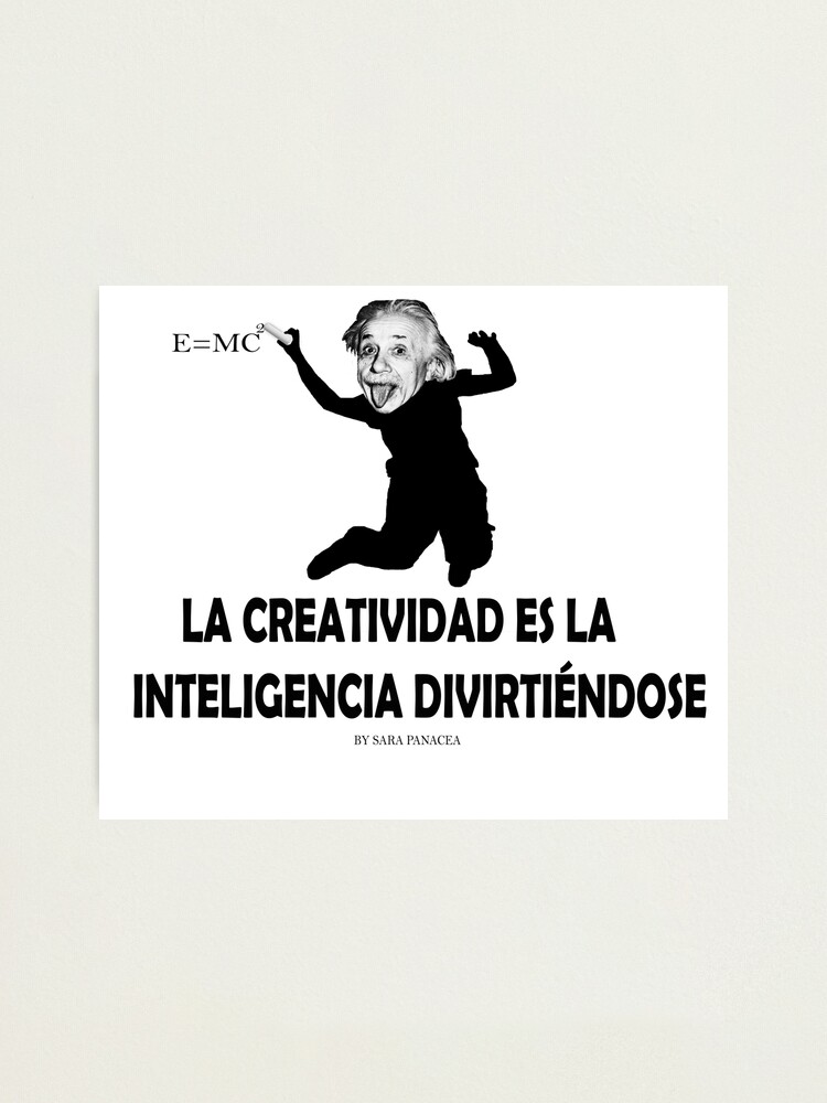 Vista alternativa de Lámina fotográfica EINSTEIN: LA CREATIVIDAD ES LA INTELIGENCIA DIVIRTIENDOSE