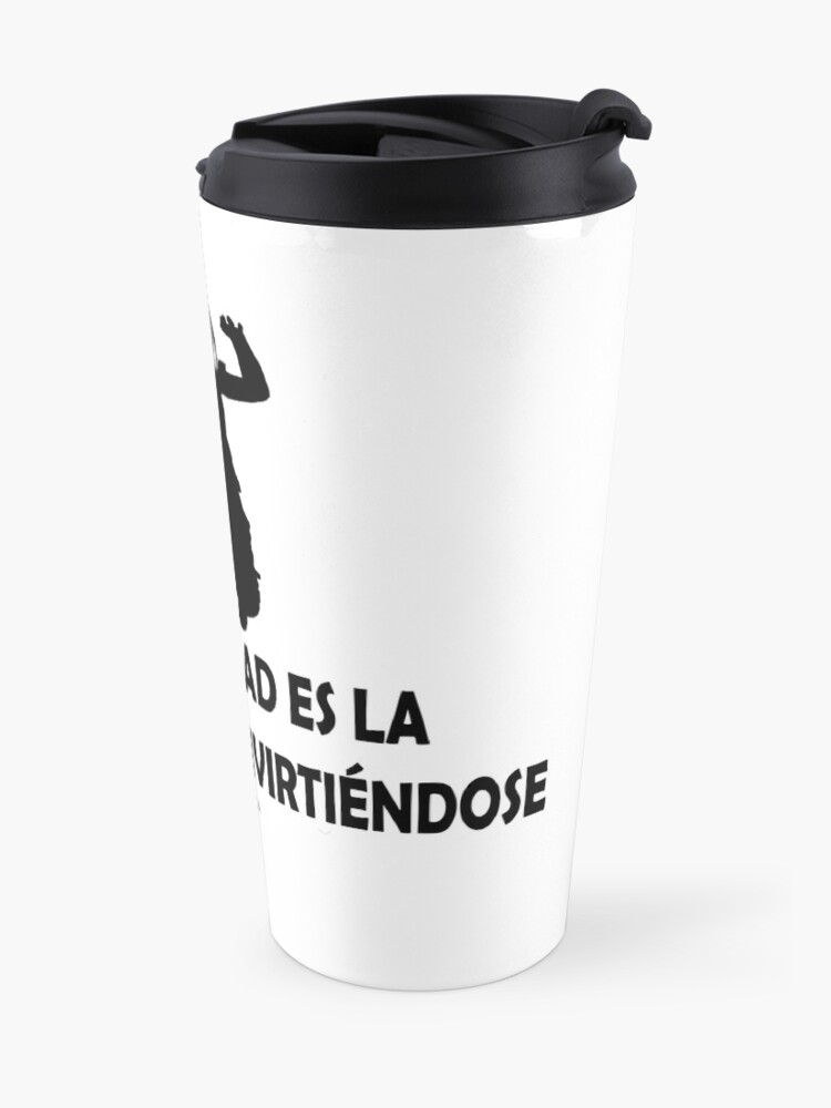 Vista alternativa de Taza de viaje EINSTEIN: LA CREATIVIDAD ES LA INTELIGENCIA DIVIRTIENDOSE