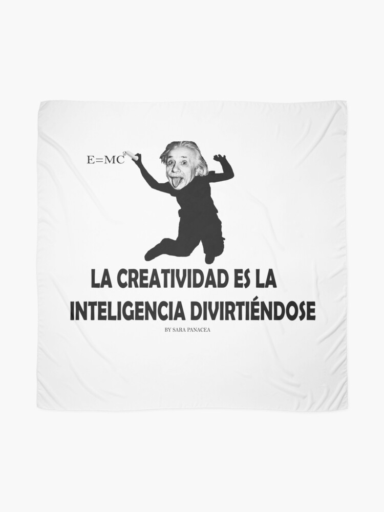 Vista alternativa de Pañuelo EINSTEIN: LA CREATIVIDAD ES LA INTELIGENCIA DIVIRTIENDOSE