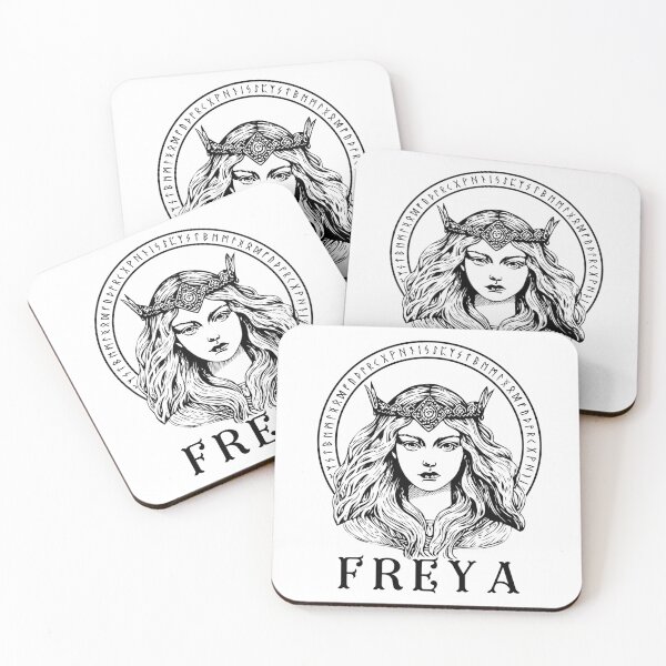 Item preview, Freya Viking Goddess of Norse Mythology Freyja runes designed and sold by Lady-Frost.