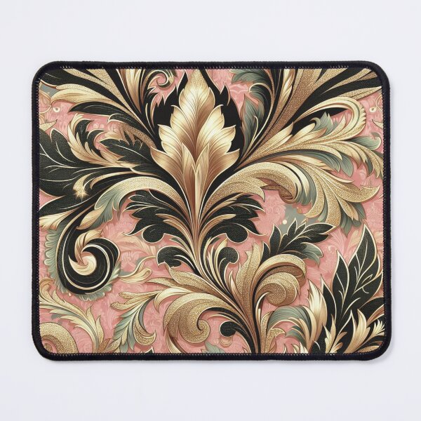 Item preview, Pink, Gold & Matte Green Damask designed and sold by DesignsByPrnces.