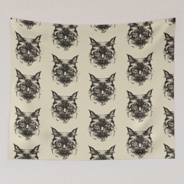 Item preview, Hand drawn cat judging you. meh. designed and sold by etherElric.